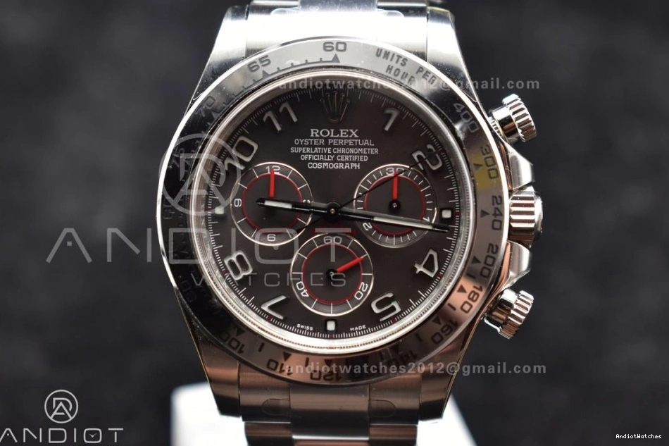 Clean Edition Daytona 742 V Unique SA4130 SS Arabic Bracelet Gray Markers 1:1 on Best Dial 116509 0228